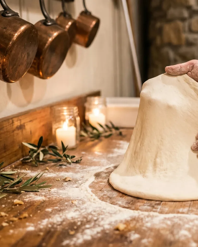 Impasto a lunga lievitazione lavorato a mano